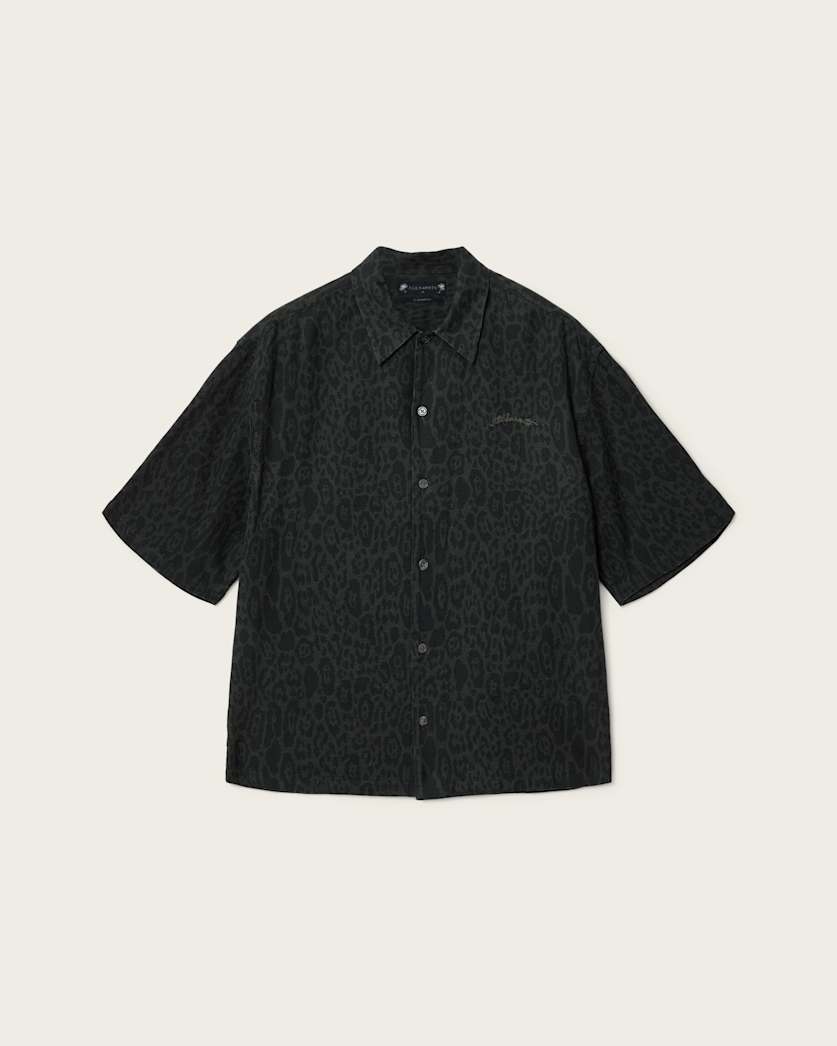 Leopardo Oversized Linen Blend Shirt