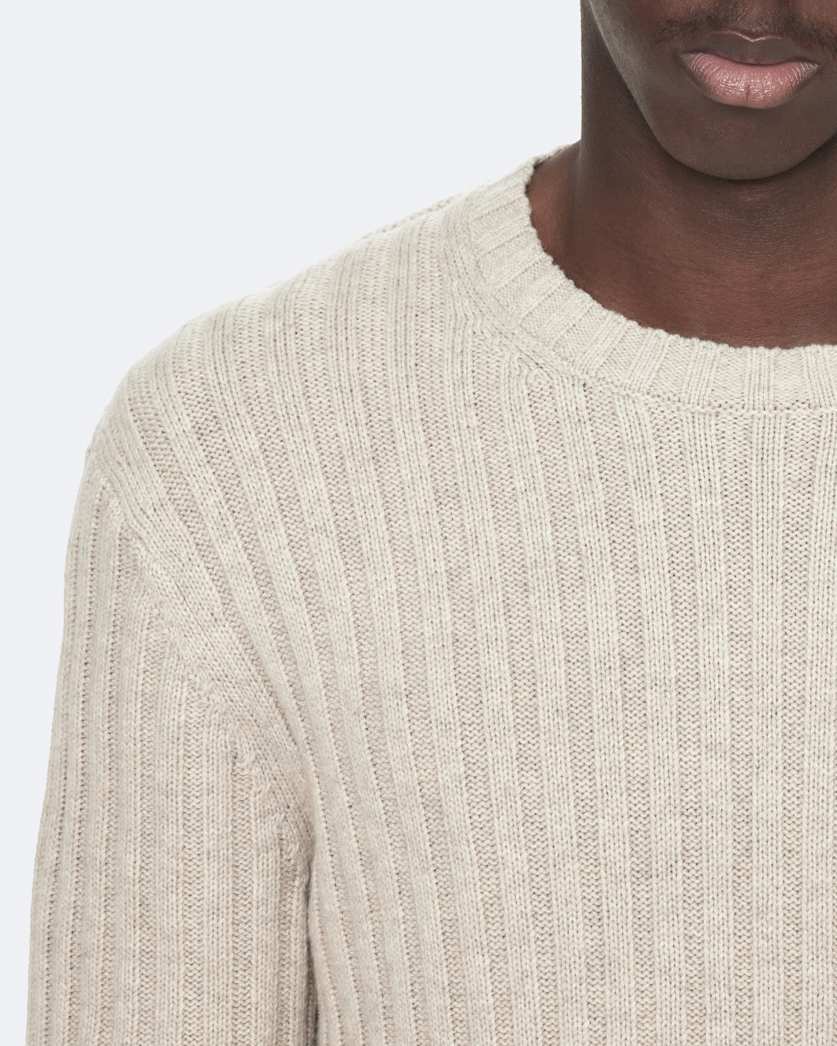 Crew-neck ribbed jumper