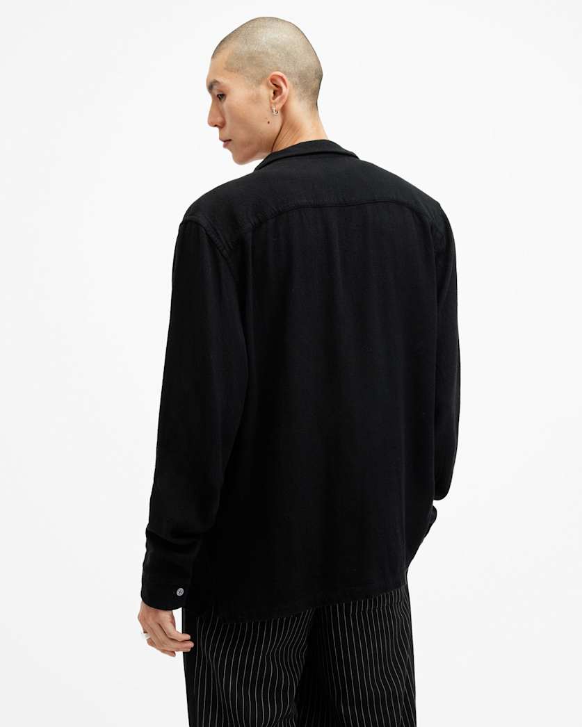 Cudi Long Sleeve Linen Blend Shirt