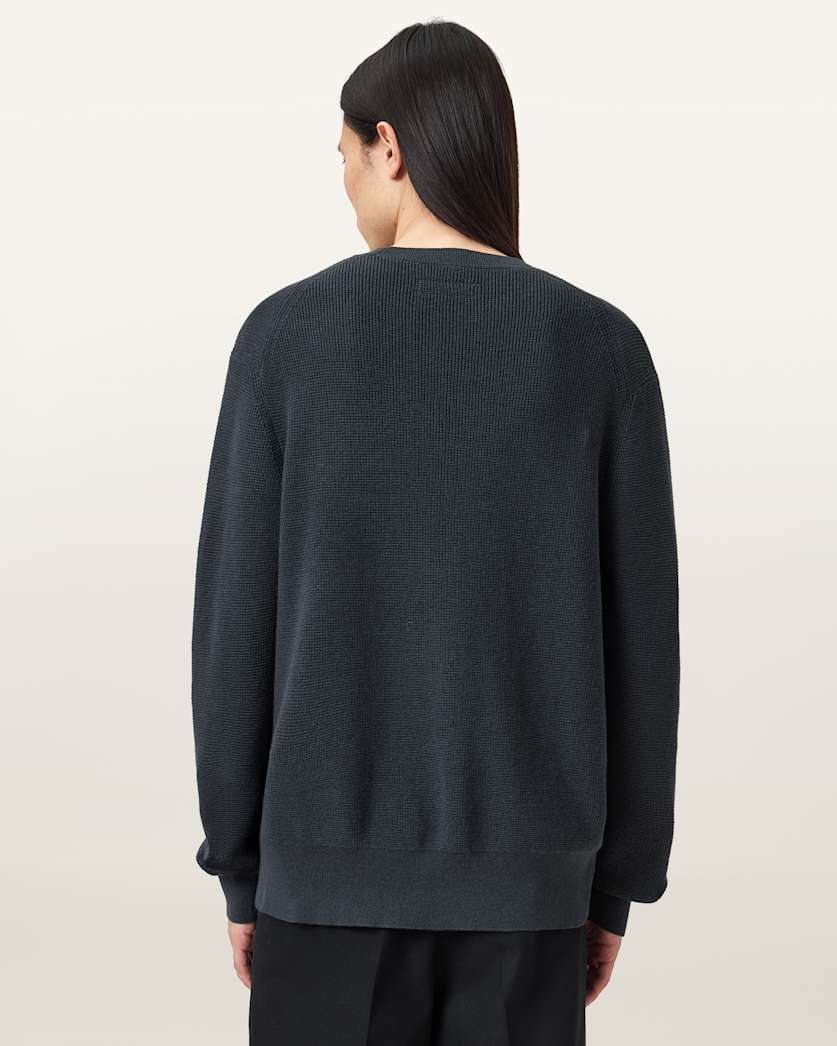 Aspen Waffle Texture Crew Neck Ramskull Jumper