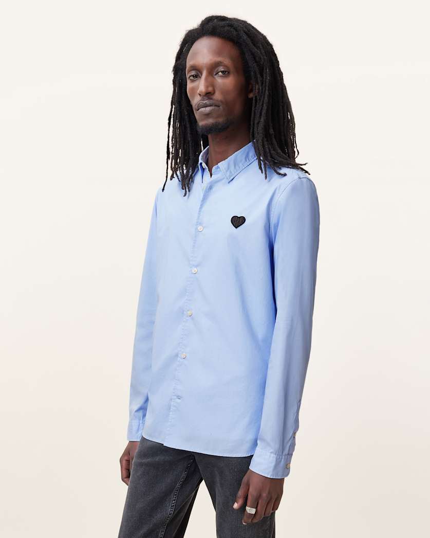 Amante Heart Embroidered Slim Fit Shirt