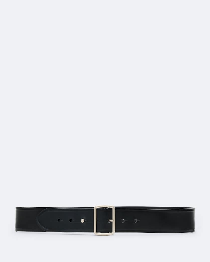 George Collar-Stud Leather Belt