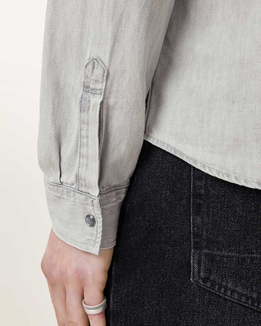 Gleason Press Stud Ramskull Denim Shirt