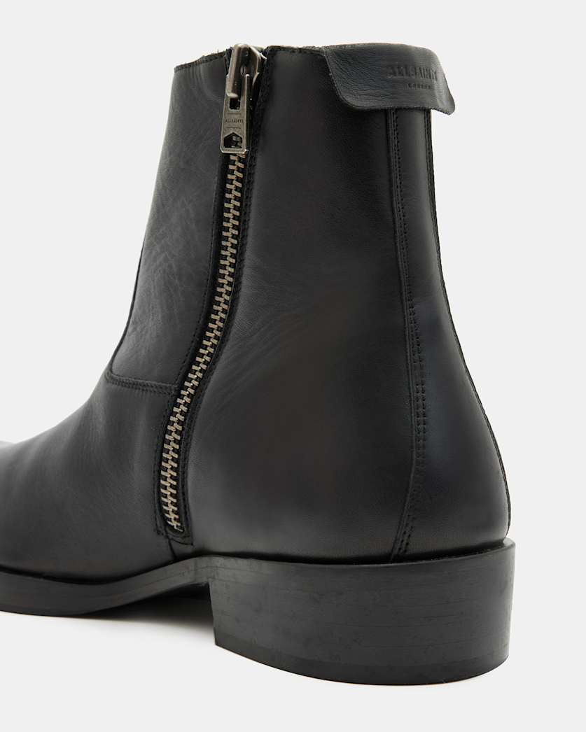 Booker Leather Zip Up Boots