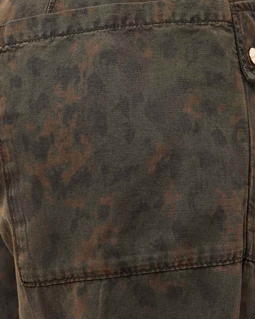 Val High-Rise Cargo Linen Blend Trousers