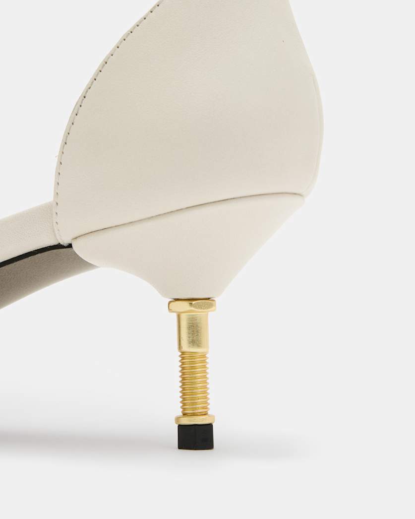 Gloria Screw Heeled Leather Sandals