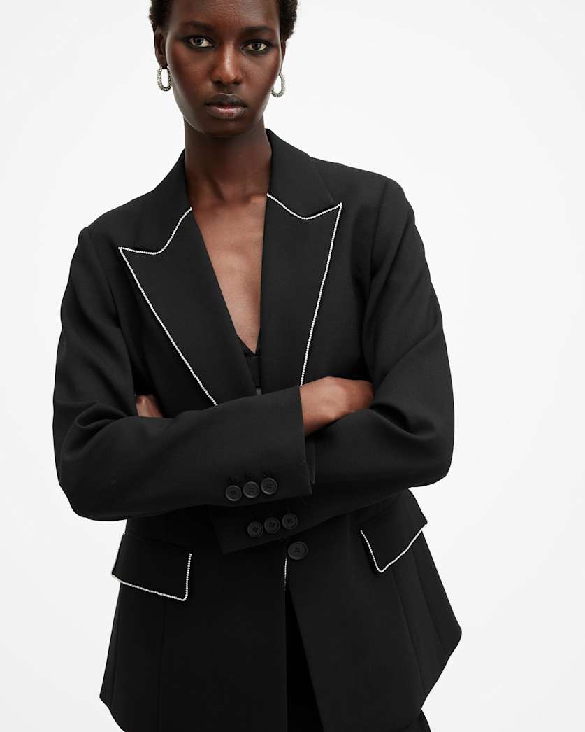 Atlas Embellished Trim Blazer