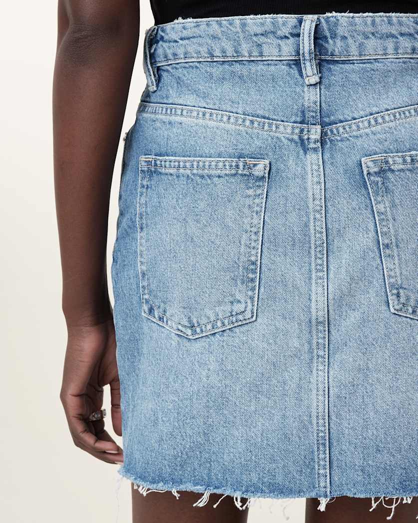 Aki Crossover Denim Skirt