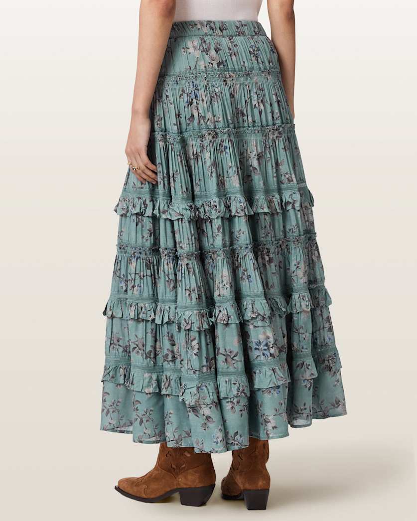 Talia Printed Midi Skirt