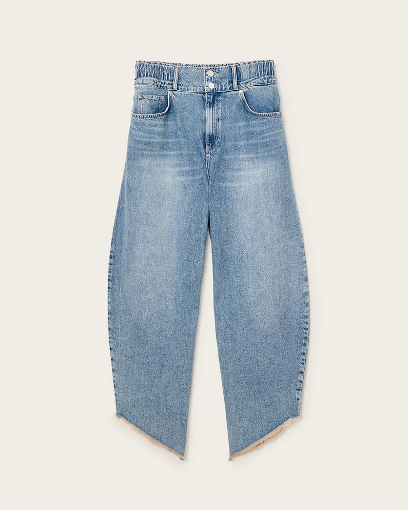 Taylor Frayed Barrel Leg Jeans