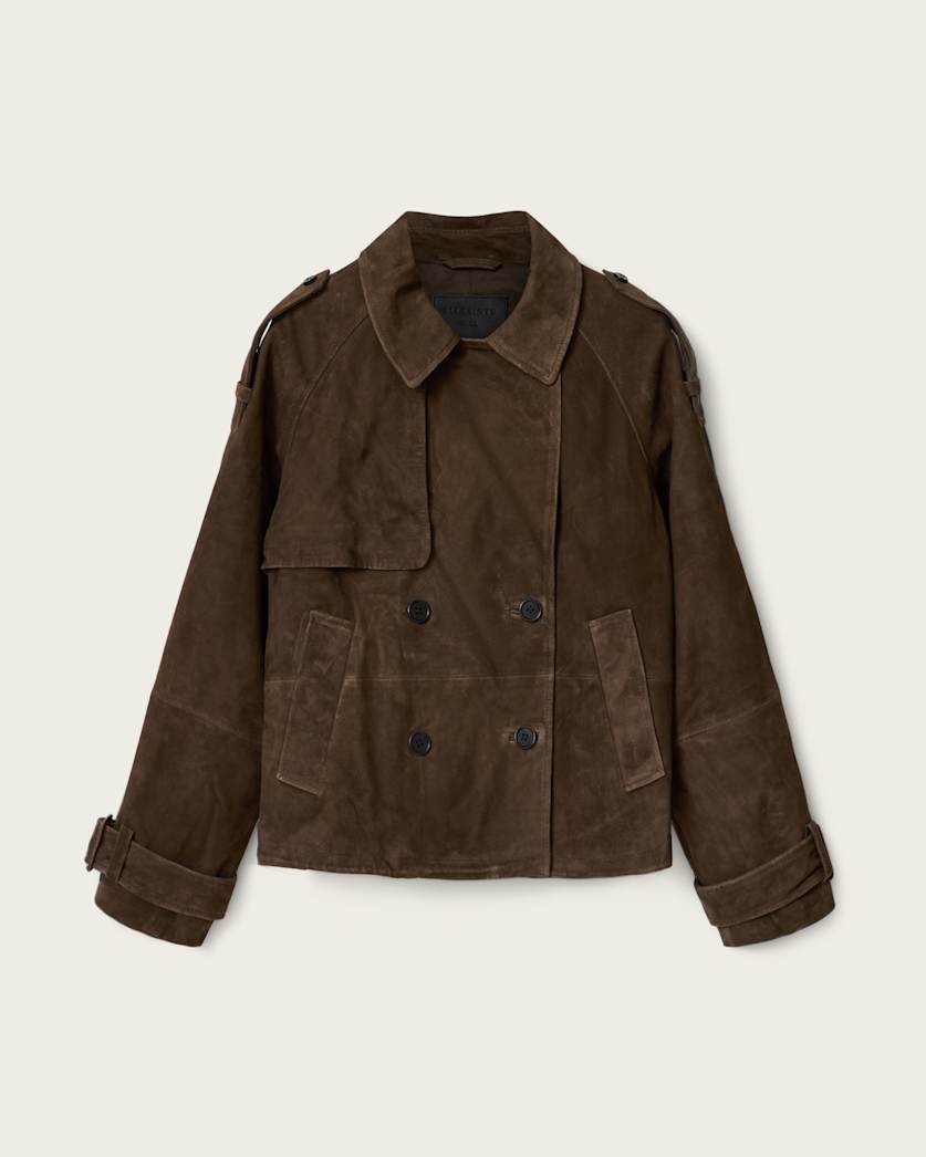 Reya Cropped Suede Mac