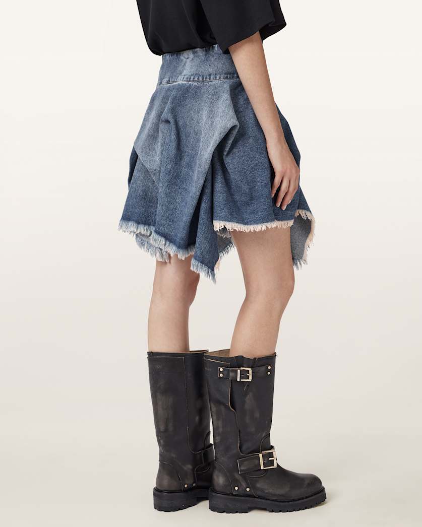 Tay Calf Length Leather Biker Boots