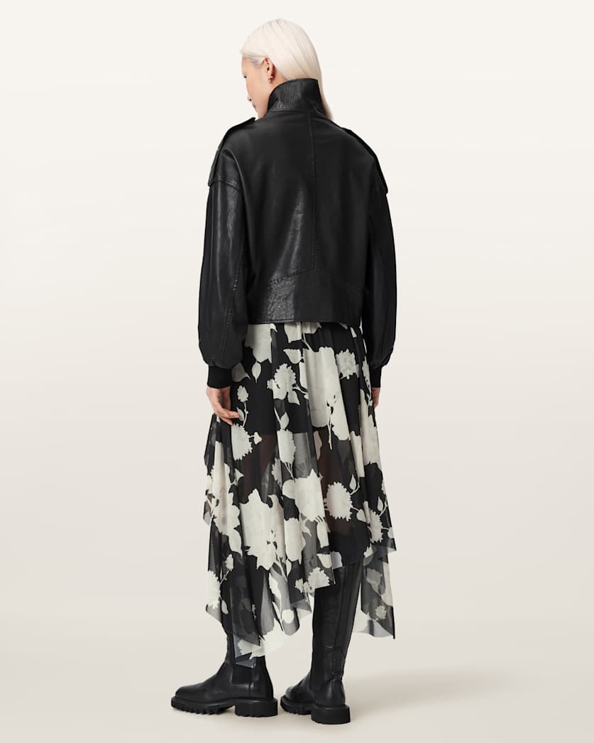 Loria Raw Edge Maxi Skirt