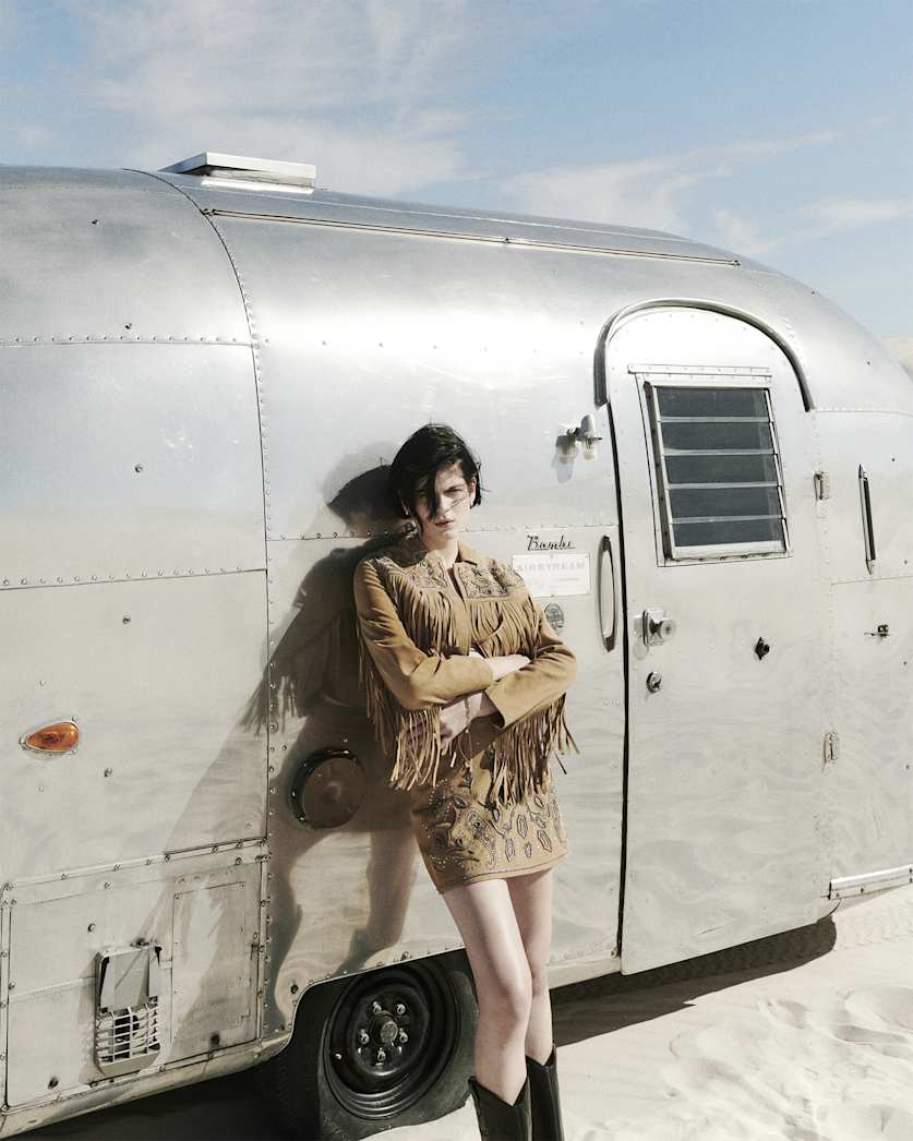 Shai Embellished Suede Mini Skirt