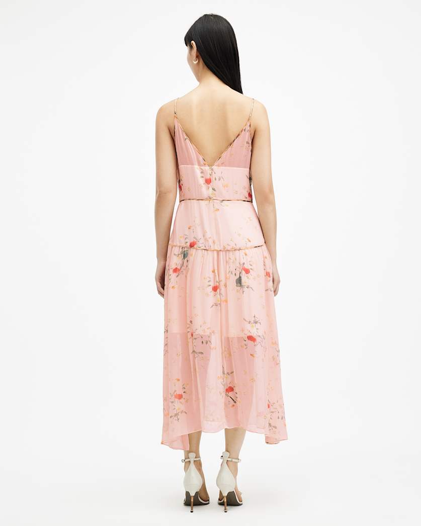 Saffron Kora Floral Print Midi Dress