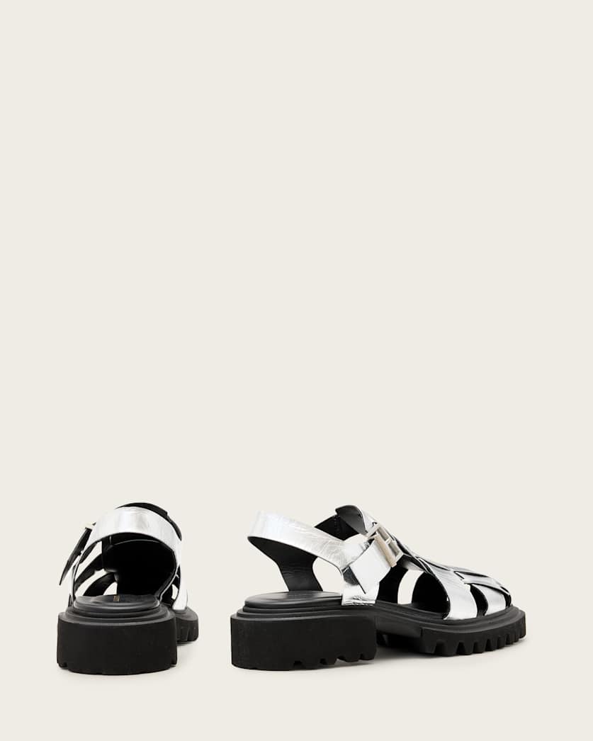 Tess Chunky Metallic Leather Sandals
