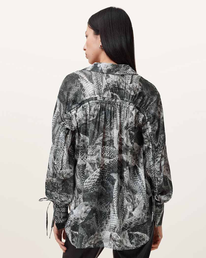 Leyla Silk Linen Blend Shirt