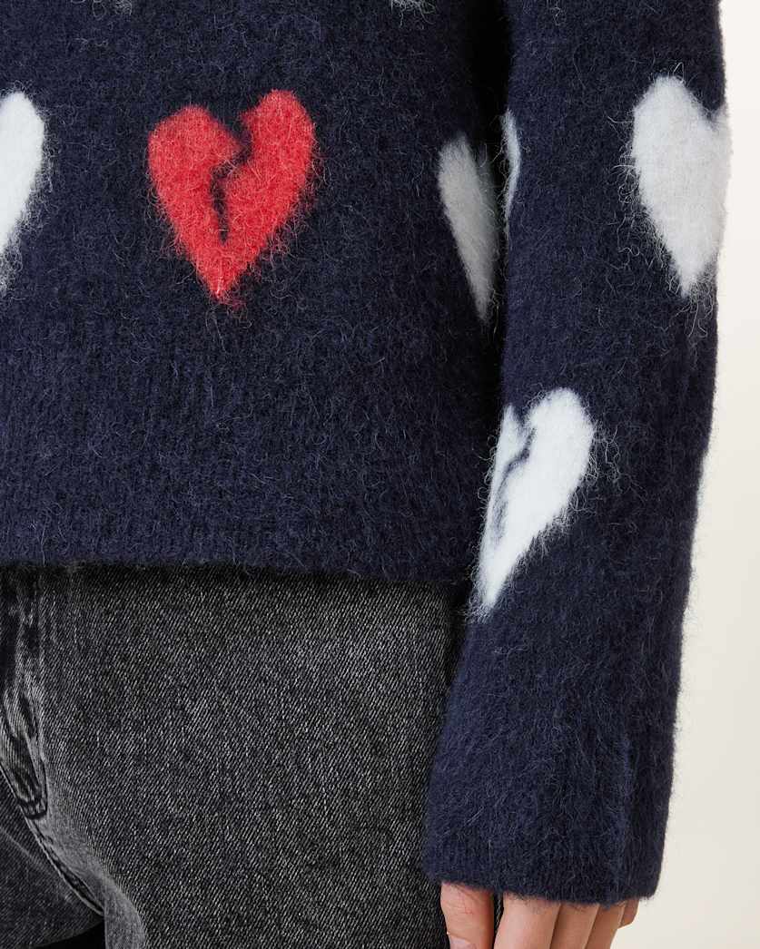 Amora Love Heart Jacquard Jumper