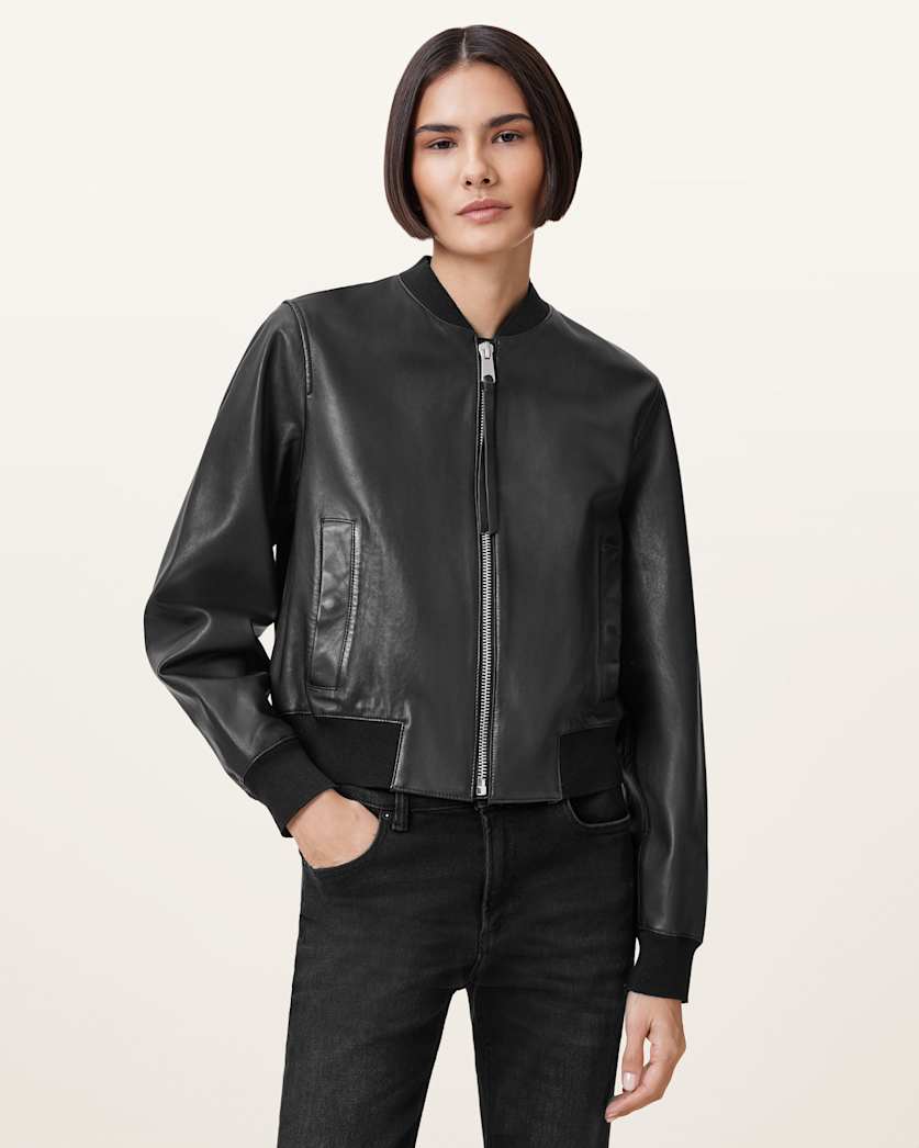 Orten Leather Bomber Jacket