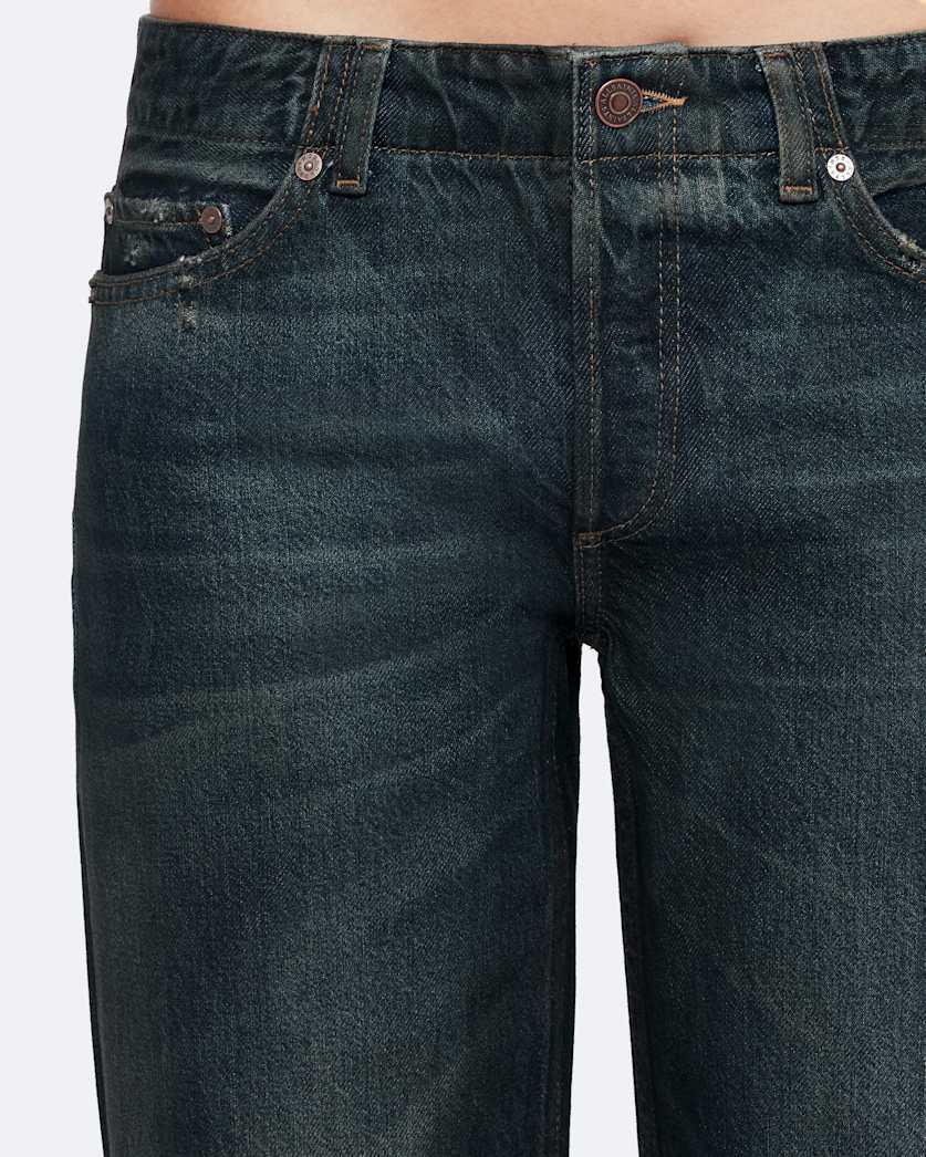 Tinted Dark Indigo Nico Low-Rise Wide-Leg Jeans