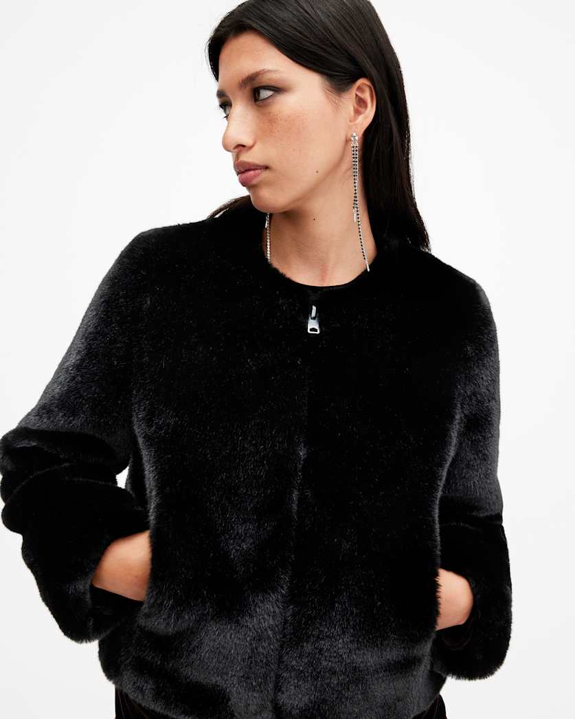 Florence Faux Fur Cropped Coat