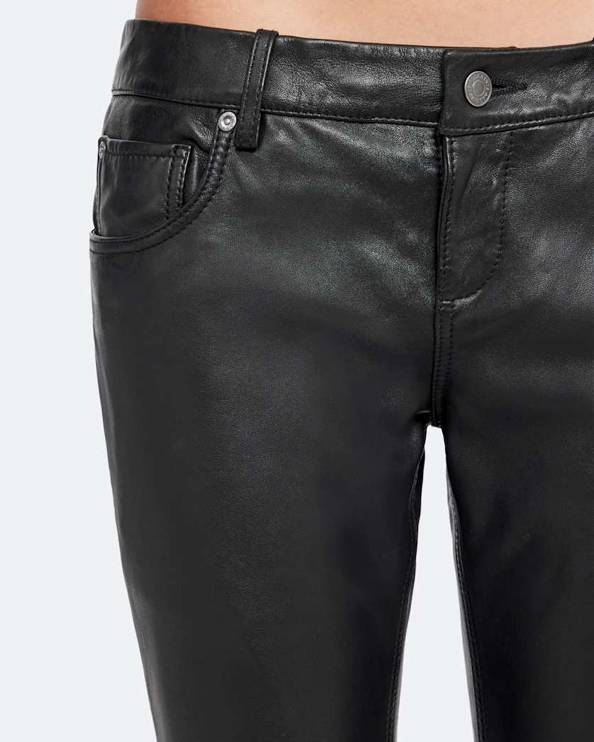 Riella Leather Bootcut Trousers