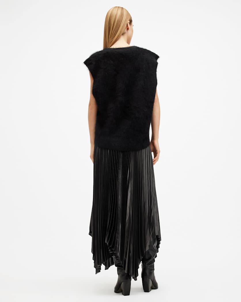 Phia Metallic Asymmetric Maxi Skirt