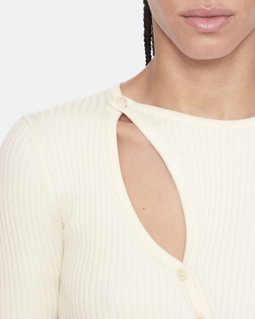 Cruz asymmetric button-front cardigan