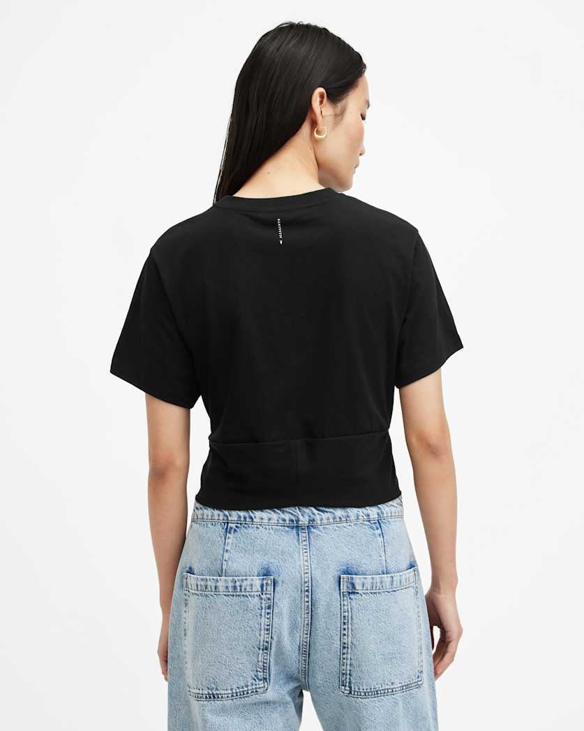 Mallinson Cropped Slim Wrap Over T-Shirt