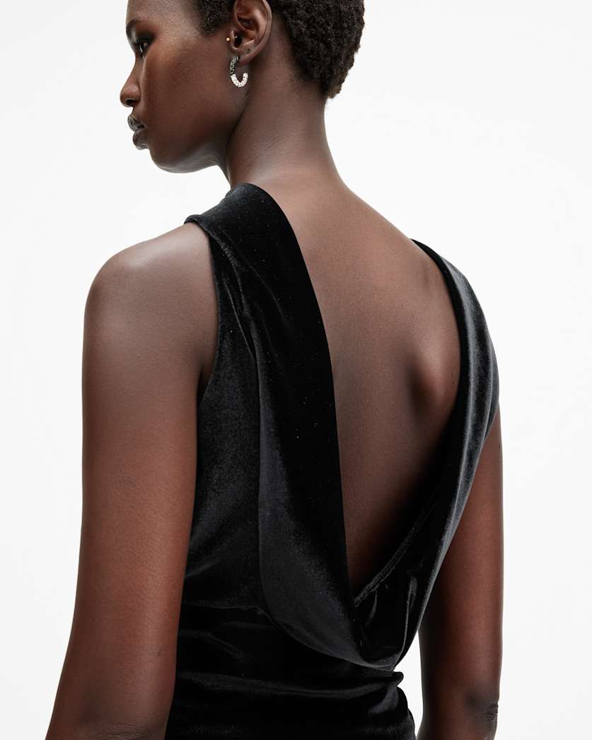 Bellatrix High Neck Velvet Top