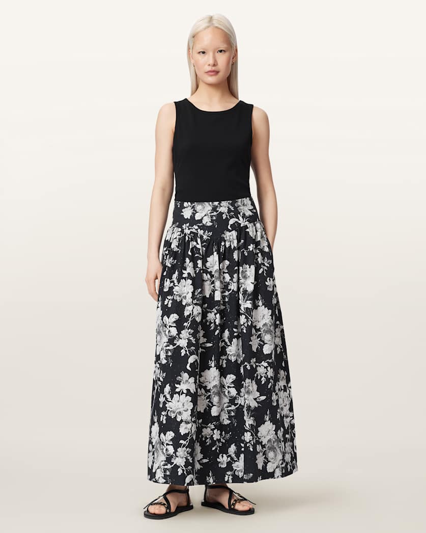 Levy Floral Midi Skirt