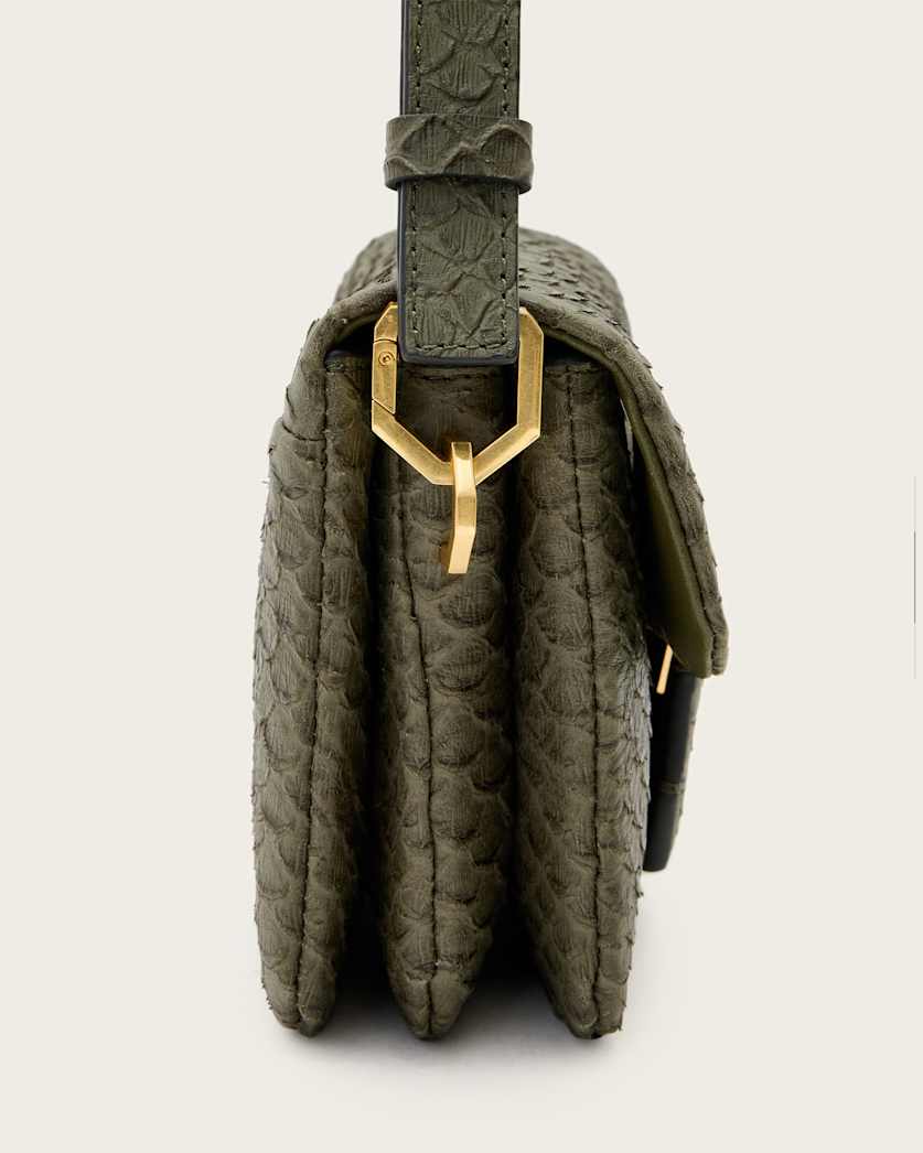 Jupiter Snake Effect Leather Crossbody Bag