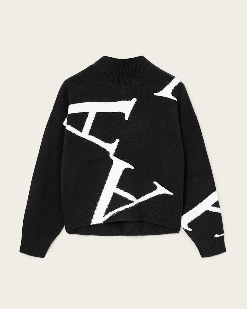 A Star High Neck Jacquard Jumper