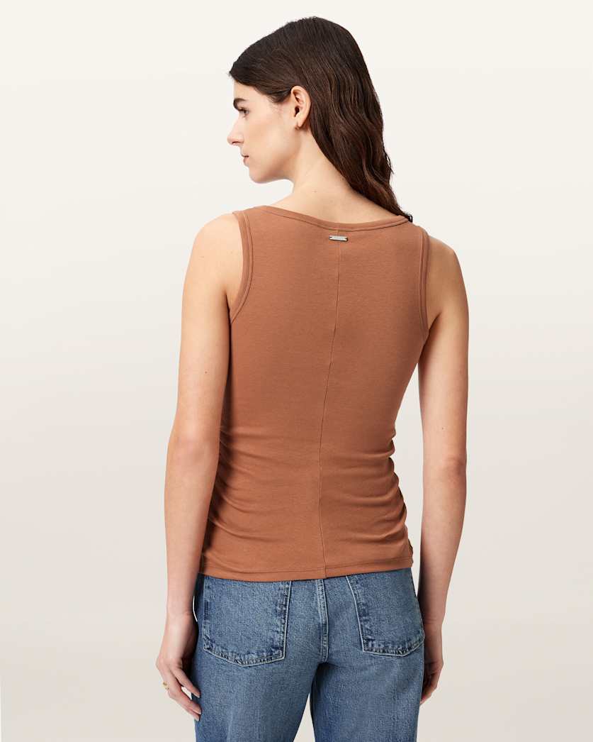 Katarina Boat Neck Slim Fit Tank Top