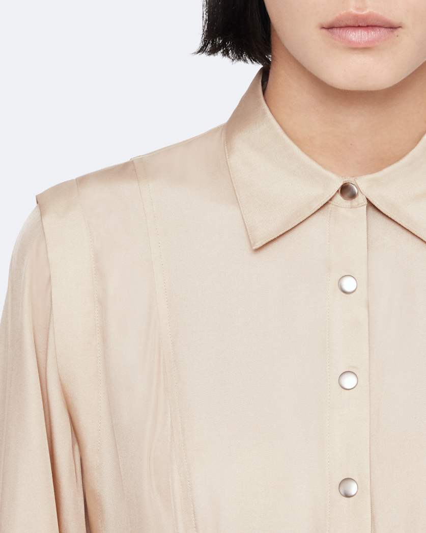 Artemis Silk-Blend Mini Shirt Dress