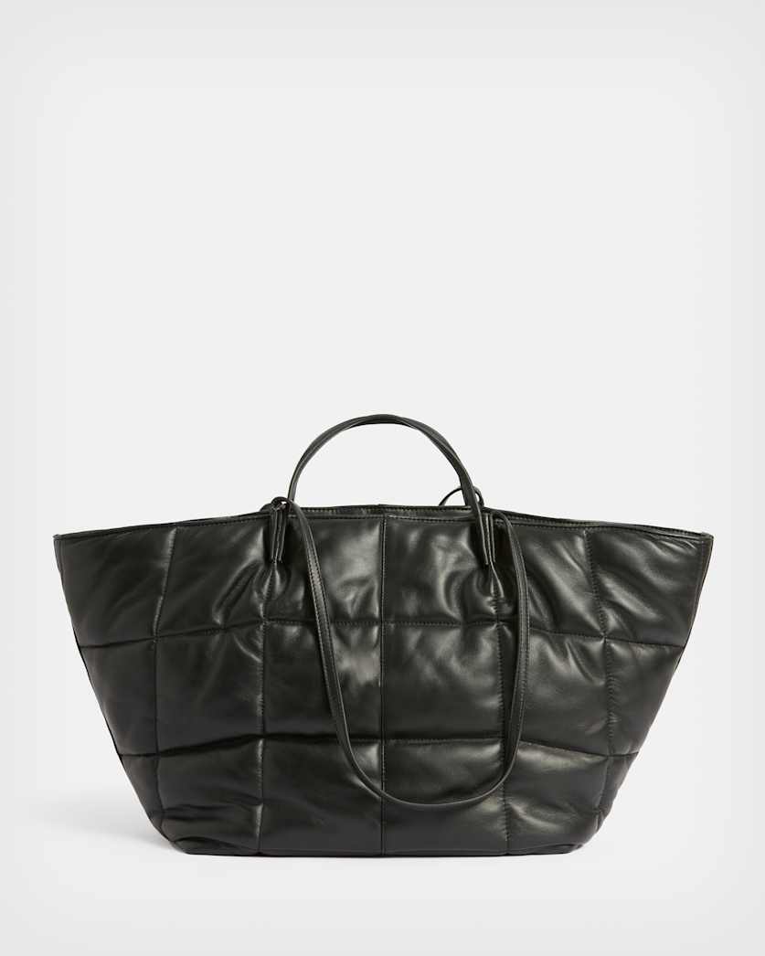 Nadaline Leather Quilted Tote Bag