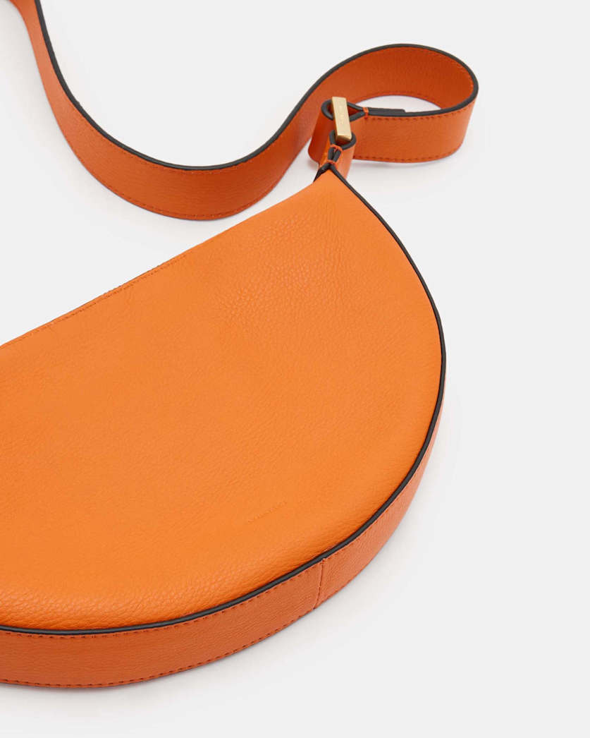 Half Moon Leather Crossbody Bag
