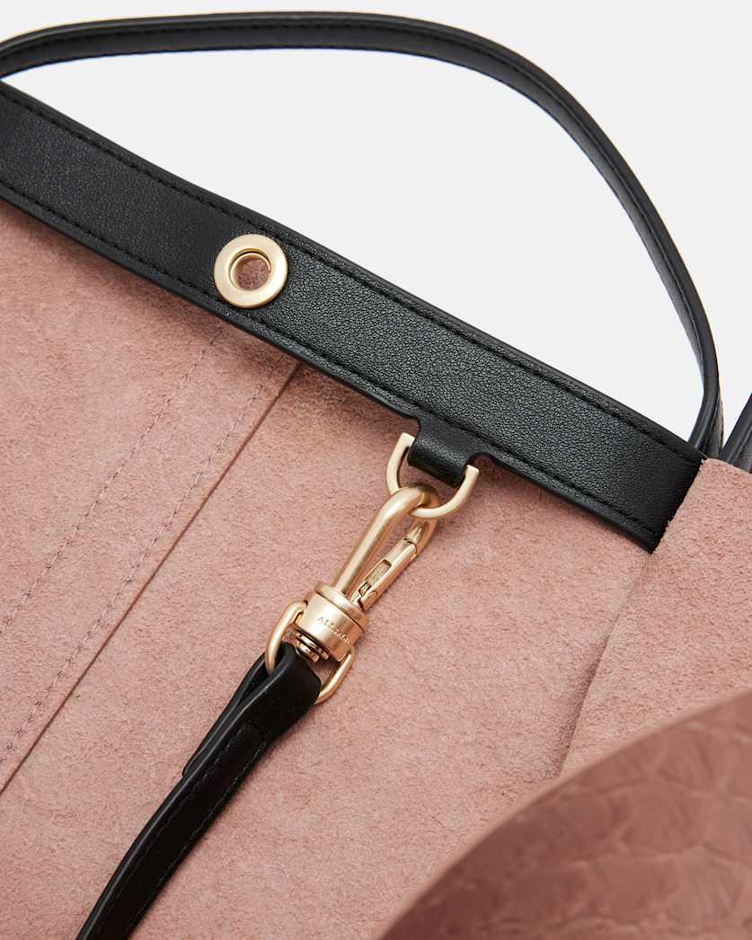 Hannah Leather Python Tote Bag