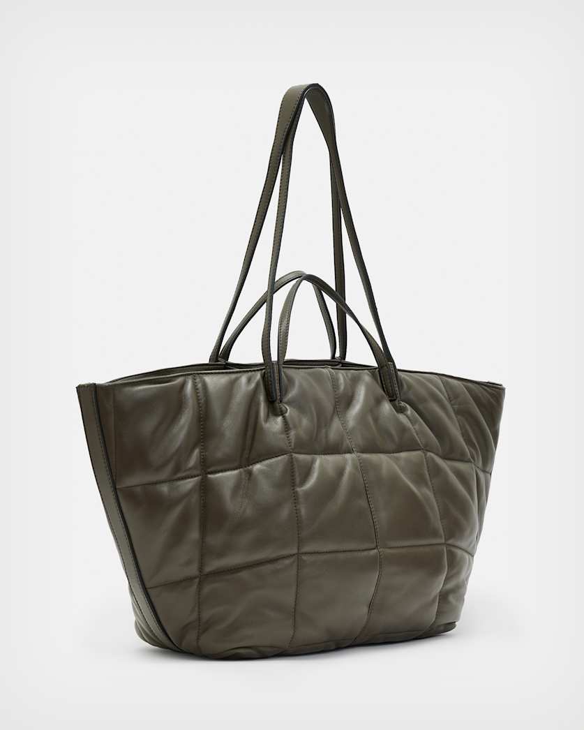 Nadaline Leather Quilted Tote Bag