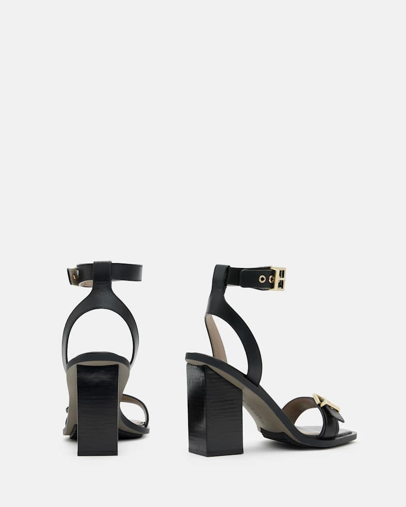 Pamela Leather Heel Sandals