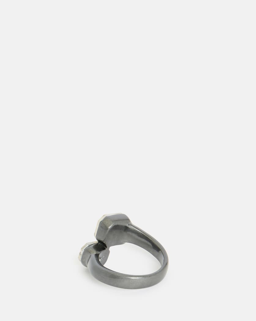 Estela Dark Hematite Double Stone Ring