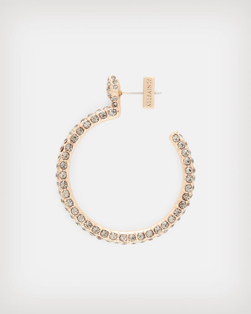 Seren Pave Gold-Tone Hoop Earrings
