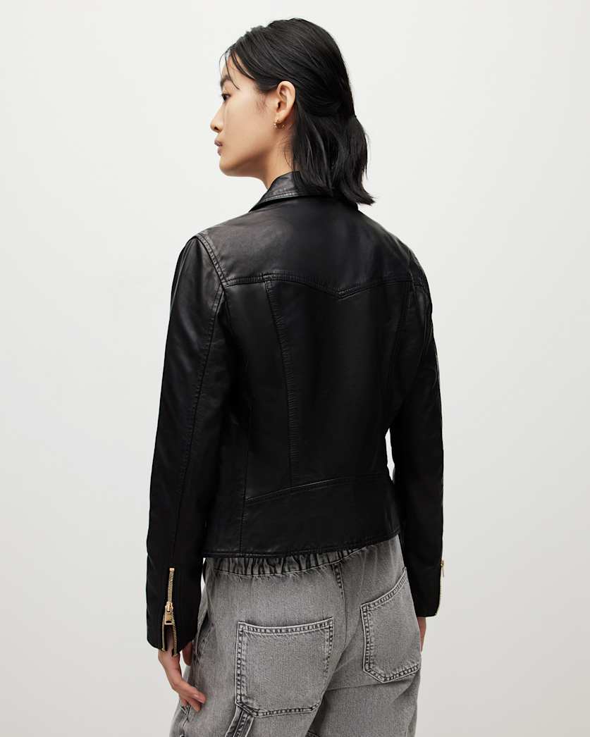 Vela Leather Biker Jacket