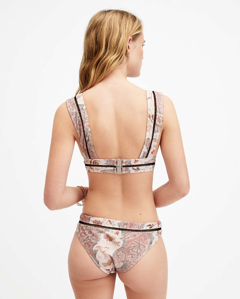 Gorah Floral Print Bikini Top