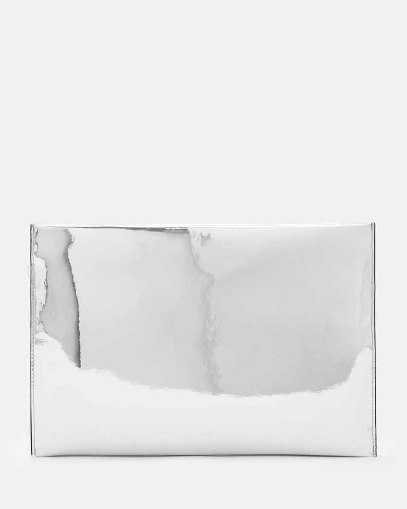 Bettina Metallic Leather Clutch Bag