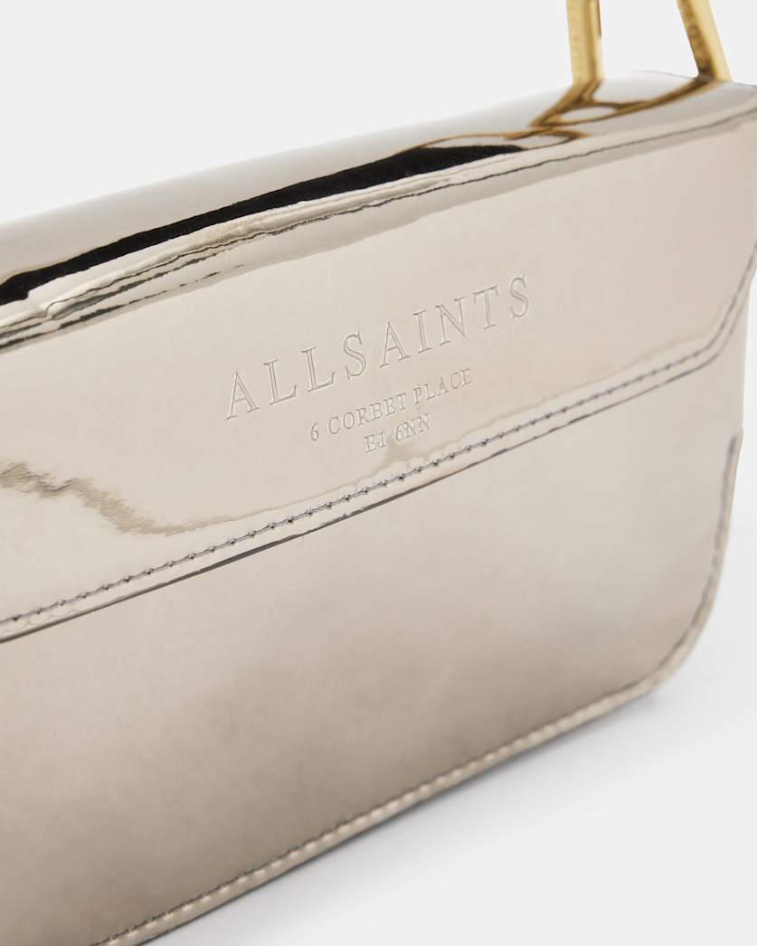 Zoe Metallic Leather Crossbody Bag