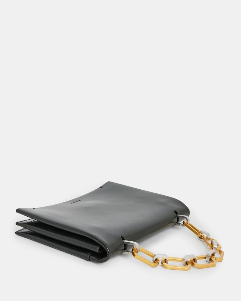Yua Leather Removable Chain Clutch Bag