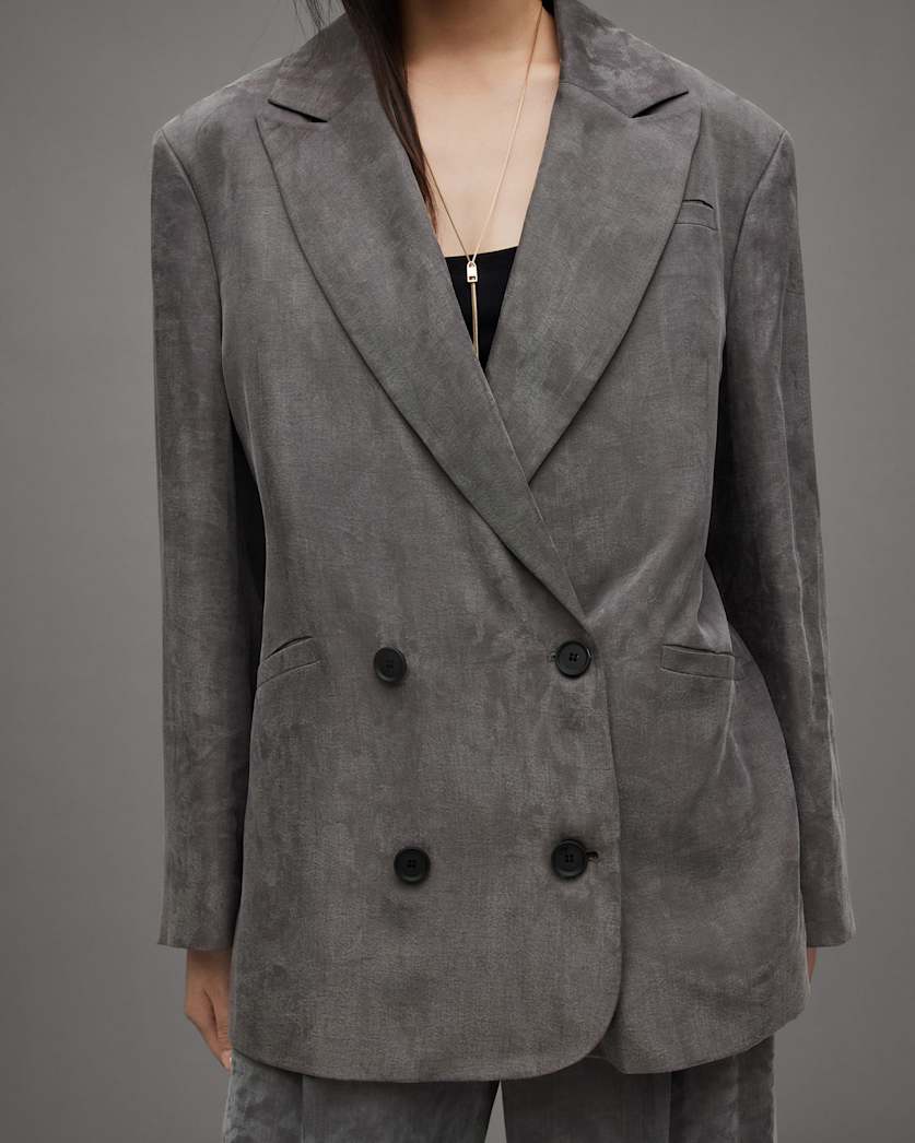 Elle Double Breasted Lightweight Blazer