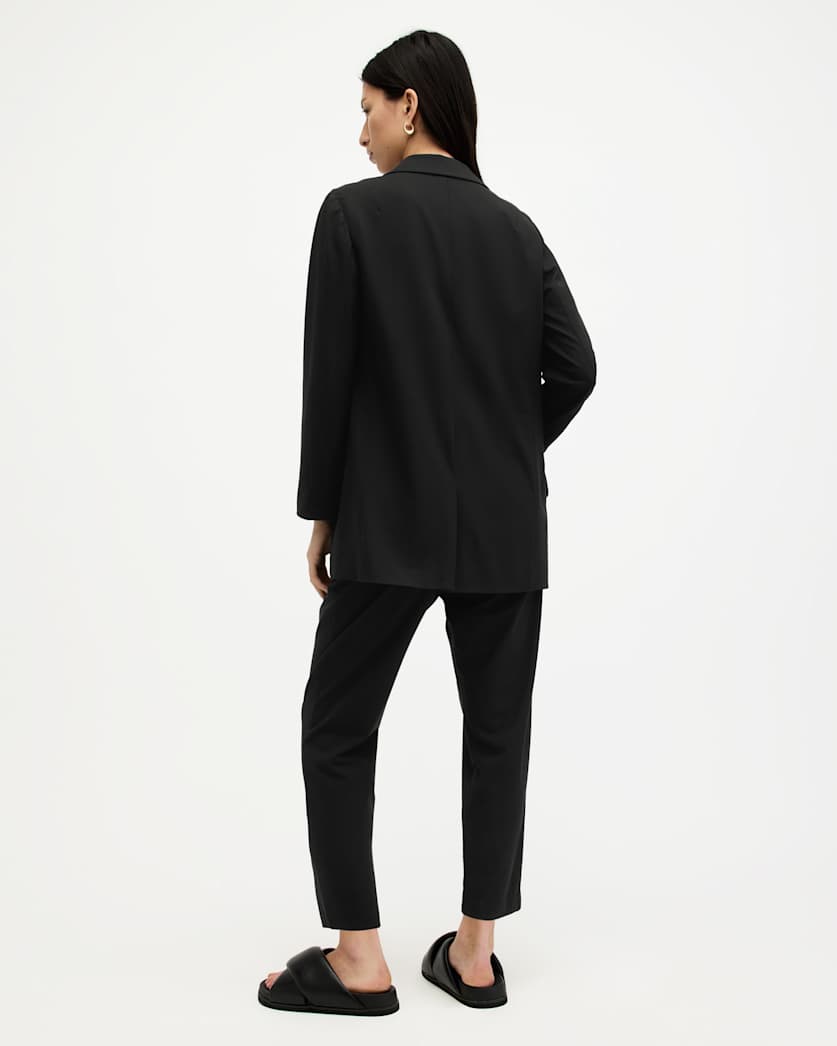 Aleida Mid-Rise Tapered Jersey Trousers