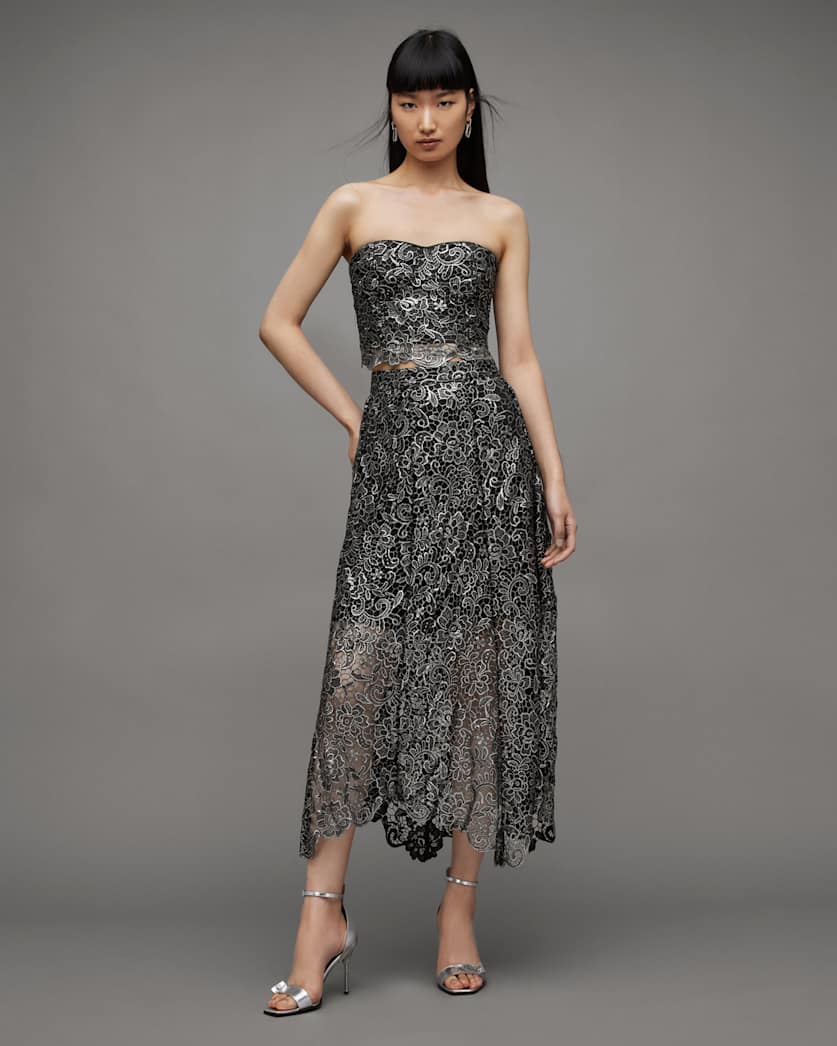 Camila Broderie Midi Skirt